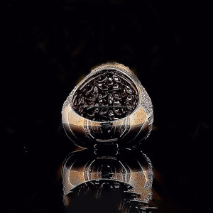 Baguette and Round Cut Moissanite Diamond Iced Out Style Mens Engagement <b>Ring</b> 925 Sterling <b>Silver</b> Hip Hop Gift <b>Statement</b> Jewelry - Product Image 5