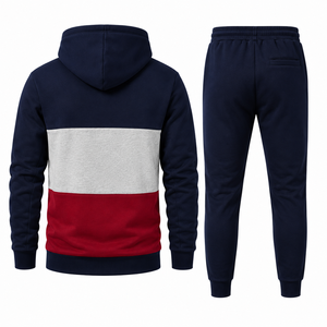 2026 New <b>Boys</b> Heavyweight Breathable 100% Cotton Tracksuit Custom Logo Printed 2-in-1 Zip Jacket Jogger Pants Athletic - Product Image 2