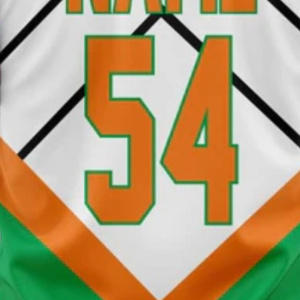 Maillot de baseball personnalisé pour hommes, vert, orange et blanc, à boutons, uniforme d'équipe de softball, respirant, chemise de sport athlétique pour les matchs - Product Image 6