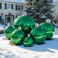 Boule miroir argent boule gonflable boule de Noël ampoules gros ballons brillants boule holographique miroir sphère pour la décoration de Noël
