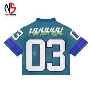 T-shirt ample à col en V pour homme, impression de logo personnalisée, maillot de football en jersey mesh, uniforme de football chez NURAK en 2026 - Product Image 2