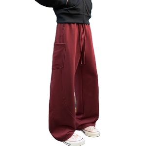 Pantalon de jogging cargo pour homme, coupe ample, multi-poches, en molleton, streetwear, coton épais, logo personnalisé - Product Image 1