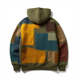 Sweat à capuche dégradé imprimé pour homme – Coton décontracté, motif graphique tendance, pull confortable de qualité supérieure - Product Image 3