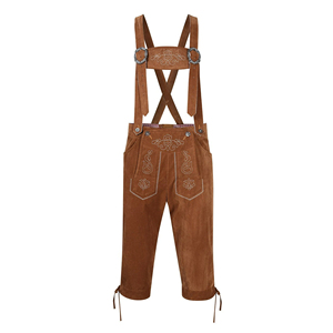 Wholesale Custom Men's Bavarian Leather Traditional German Lederhosen Solid High Quality Embroidery for Cultural Festivals Mid - Product Image 1