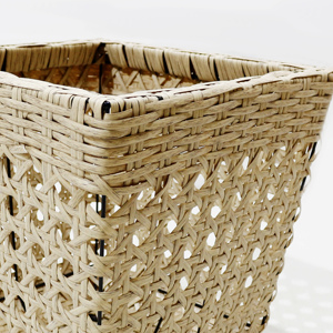 Hot Sales Minimalist Poly Rattan Woven Planter <b>Set</b> - <b>Square</b> Garden Pot with Plastic Liner - Product Image 2