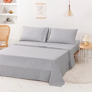 Queen Size <b>Bed</b> <b>Sheet</b> Set Soft Comfortable Solid 4-Piece Set for Home Hotel Hospital Flat <b>Sheet</b> Set - Product Image 3