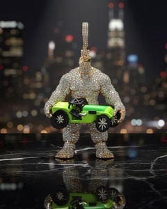 Colgante VVS Moissanite Gorilla de Plata de Ley 925, Colgante Iced Out, Colgante Hip Hop, Colgante Bling Personalizado para Hombre - Product Image 3