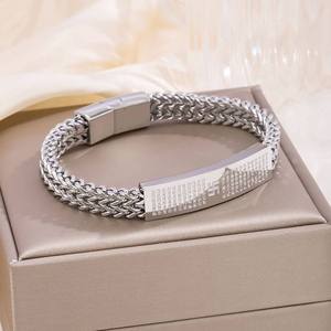 Stainless Steel Chain Link Bracelet 18K Gold Plated <b>Men</b> Punk Style Anniversary Gift Customized Size Heavy Statement Jewelry - Product Image 6
