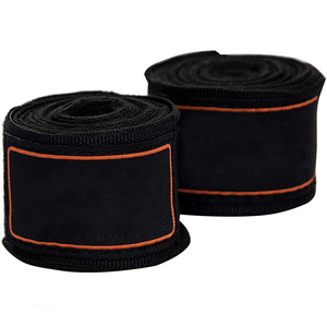 Bandages de boxe personnalisés 100% coton - Type noir pour l'entraînement - Product Image 5