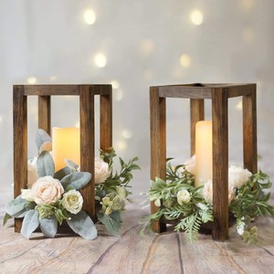 Porte-bougie en bois artisanal, décoration rustique moderne pour la maison, support de bougie de table minimaliste - Product Image 6