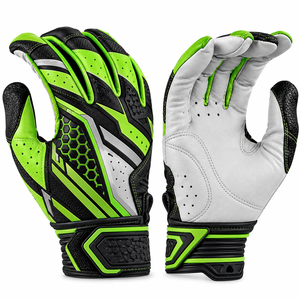 Elosn Sports Manufacture Leather Batting Gloves With Wrist Support For Training Unisex Adult Flexible Breathable Durable Gloves - Product Image 2