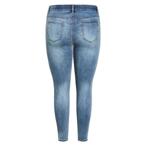 กางเกงยีนส์เอวสูงทรงใหม่สำหรับสาวๆ ผู้หญิง ทรงสลิมฟิต ทรงดินสอ ผ้ายีนส์ระบายอากาศได้ดี - Product Image 4