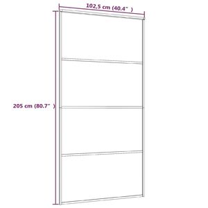 อลูมิเนียมสีดำ40.4 "x 80.7" และประตูบานเลื่อนกระจกฝ้า esg - Product Image 5