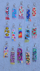 Porte-clés Bohème Brodé de Qualité Supérieure, Fait Main en Tissu Léger, Breloque Décorative pour Sac à Main, Travail de Perles Colorées - Product Image 6