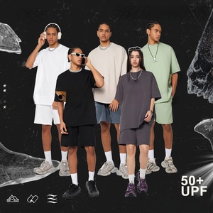 T-shirt 220 g/m² en coton 100 %, anti-plis, séchage rapide, coupe ample, manches courtes, avec bordure sportive, personnalisable avec logo OEM, style tendance - Product Image 1