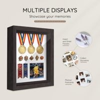 Cadre de présentation moderne en bois pour médailles, boîte à souvenirs des réalisations sportives pour les récompenses de marathon, de basketball et de football