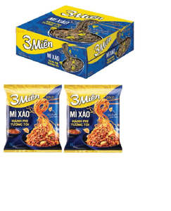 Nouilles instantanées 3 Mien Gold Fried au bœuf et aux herbes, marque Vietnam, 65g/paquet, prix bas, meilleure qualité - Product Image 2