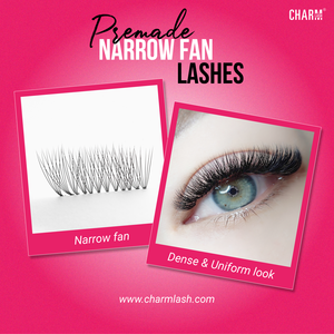 ขนตาปลอม Charmlash ขายส่งแบบพัดสำเร็จรูป คุณภาพสูงจากผู้ผลิตชั้นนำ ใช้เส้นใย PBT ของเกาหลี สร้างวอลลุ่มได้อย่างง่ายดาย รวดเร็ว ไร้รอยต่อ - Product Image 3