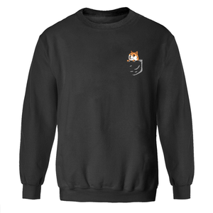 Sweat-shirts à col rond en coton ODM, vierges et unis, en matériaux originaux, pour hommes, avec broderie, style pull à col rond - Product Image 2