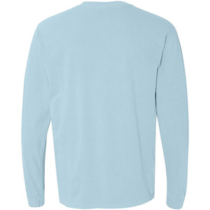 T-shirt à manches longues personnalisé pour homme – Haut de sport en coton doux et respirant avec impression de logo, coupe athlétique décontractée - Product Image 2