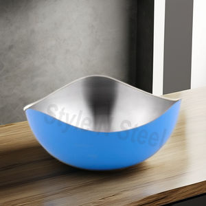 Bol de service en acier inoxydable, design extérieur pour hôtels, mariages et cuisines, pour fruits - Product Image 1