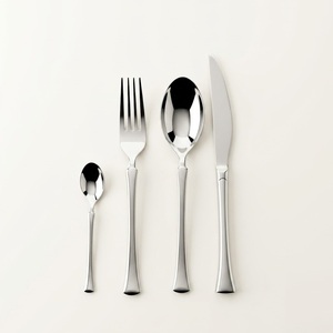 Juego de cubiertos de acero inoxidable chapado en oro de lujo con elegantes cubiertos pulidos a espejo de primera calidad para bodas, hoteles y restaurantes. - Product Image 4