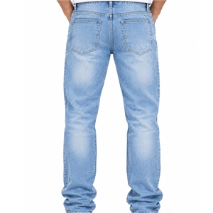 Jeans de Mezclilla para Hombre, Corte Slim Fit, Diseño Clásico en la Cintura, Detalle de Bolsillo Delantero, Bolsillo Trasero, Corte Recto, Estilo Hip Hop, Estampado con Letras - Product Image 2