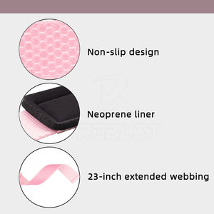 Sangles de musculation en néoprène, ajustement confortable pour l'entraînement en salle et la musculation, respirantes, légères, sans élasticité - Product Image 5