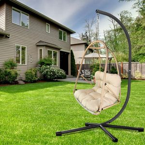 Sedia a dondolo JESJE con supporto, pieghevole, per interni ed esterni, capacità 300 libbre - Product Image 6