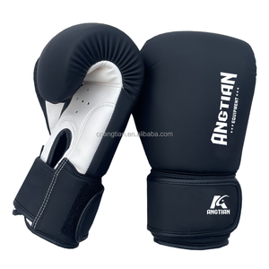 Gants de boxe Muay Thai en cuir à lacets avec logo personnalisé, vente en gros d'usine, avec technologie d'évacuation de l'humidité, gants d'entraînement unisexes - Product Image 2