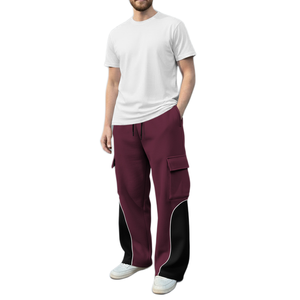 Pantalon cargo décontracté personnalisé avec logo, coupe droite, ample, de haute qualité, évasé, pour hommes, pantalon de sport pour hommes - Product Image 6
