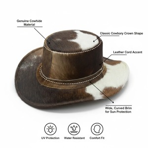 Chapeau haut de forme en cuir de qualité supérieure pour homme, élégant, à couronne haute, accessoire de mode unique pour costumes et événements spéciaux - Product Image 6
