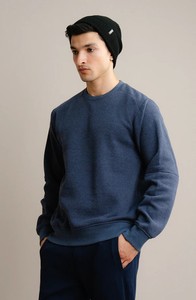 Sweat-shirt unisexe à col rond, coupe classique, couleur unie, tricoté 100% coton, décontracté, pour l'automne, anti-boulochage, 460g, imprimé en sérigraphie - Product Image 2