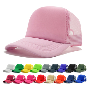 Professional Custom Printing Embroidery Logo Mesh Wholesale Plain 5 Panel Trucker Cap Premium Foam Trucker <b>Hat</b> - Product Image 1