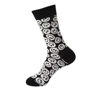 Kivotech Crew <b>Socks</b> Men White Rainbow Heart Pattern Knitted Cotton Breathable Summer Daily Wear Regular Style - Product Image 5