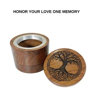 Urne funéraire en bois traditionnelle Antique Creations, design Art Déco, conteneur commémoratif écologique pour urnes en gros - Product Image 5