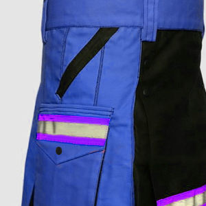 Kilt tactique écossais bleu-violet pour pompiers, hybride, fait main, haute visibilité, pour le travail des sapeurs-pompiers - Product Image 5