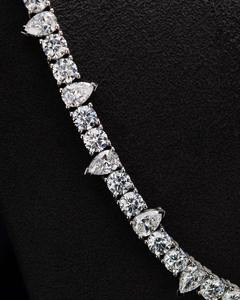 RB Gems Lujoso Collar de Cadena de Tenis Unisex Estilo Hip Hop con Diamantes Cultivados en Laboratorio de Corte Brillante, Bañado en Plata, Certificado IGI - Product Image 6