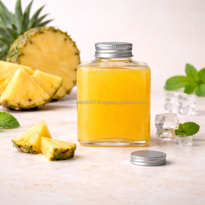 Venta al por Mayor de Frascos de Vidrio Cuadrados Transparentes de 500 ml V500-33, Envases Personalizables de Grado Alimenticio para Bebidas y Jugos - Product Image 2