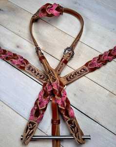 Selle de cheval occidentale en cuir véritable de haute qualité, personnalisable, avec têtière et collier de poitrine R - Product Image 5