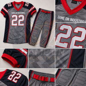 Conjunto de Uniforme de Fútbol Americano Sublimado Personalizado con Pantalones Acolchados, OEM ODM, Ropa Deportiva Transpirable de Poliéster para Equipos - Product Image 6