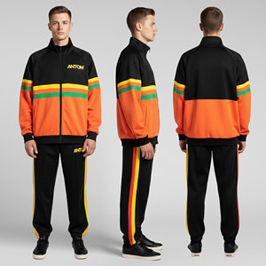 Stylish Hooded Solid Casual <b>Men's</b> Heavyweight Cotton Fleece Breathable Elastic Waist Tracksuits for Gym Running High Quality New - Product Image 1
