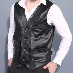 Chaleco de Motocicleta de Cuero Genuino para Hombre EDGECO INTERNATIONAL EI-SS-1092, Tejido de Lona, Resistente al Viento e Impermeable - Product Image 1