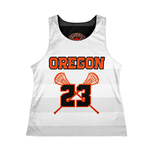 SINEWY SPORTS Maillots de lacrosse pour femmes avec logo frontal, rayures noires, impression par sublimation, tissu respirant en Spandex/Nylon 220g - Product Image 3