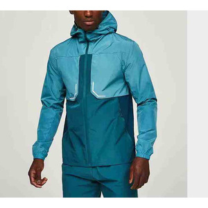 <b>Men's</b> Hooded Waterproof Lightweight Quick Dry Sport <b>Jacket</b> with Shorts Set Solid Color Full Sleeve Zipper Closure Autumn Wear - Product Image 4
