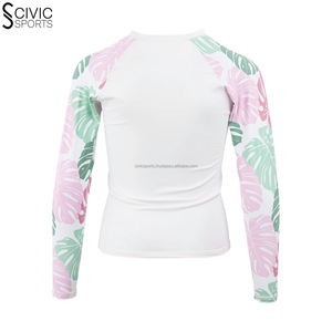 Protector de erupción de manga larga para hombres poliéster MMA Jiu Jitsu entrenamiento Rashguard gimnasio Fitness correr compresión - Product Image 3