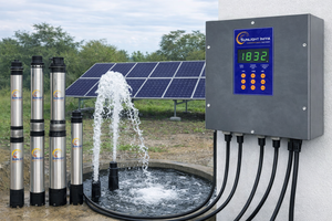 SUNLIGHT INFRA ENERGY 1 HP 160V AC High Pressure <b>Submersible</b> Solar Water <b>Pump</b> with Metal Construction for Agriculture Irrigation - Product Image 4