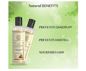 Après-shampoing naturel Khadi au safran, tulsi et reetha, soin capillaire à base de plantes pour les pellicules, contribue à améliorer la douceur des cheveux - Product Image 2
