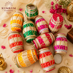 Cajas de Regalo de Dholak de Algodón Hechas a Mano en India, Bolsas Potli con Diseño Tradicional para Graduación, Pascua, Halloween, Bodas, Recuerdos y Regalos - Product Image 4