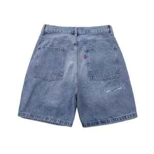 กางเกงยีนส์ขาสั้นผู้ชายแฟชั่นลำลองผ้าฝ้ายดีไซน์พิเศษ สวมใส่สบายทรงหลวม - Product Image 4